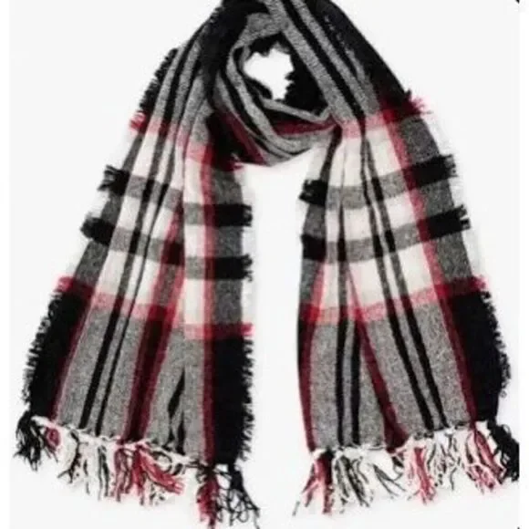 STYLE & CO. - NWT Macy's Soft Chenille Plaid Scarf w/Fringe - 64" x 13" - Picture 13 of 13